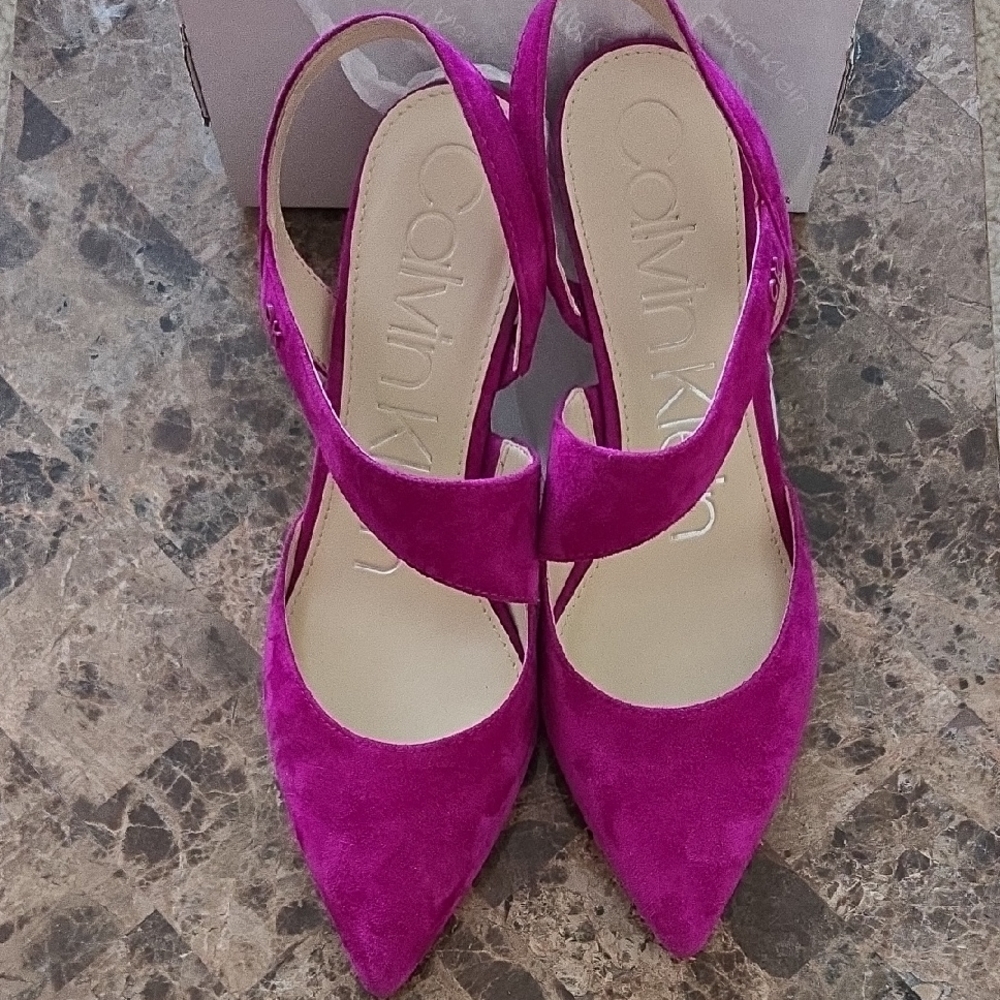 Calvin Klein Fuchsia Slingback Heels
